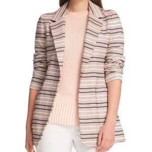 DKNY Garden Nights Stripe Blazer Jacket Size 14